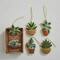 Hello Honey® 6 Pack 4" Beaded & Embroidered Potted Plant Fabric Ornaments